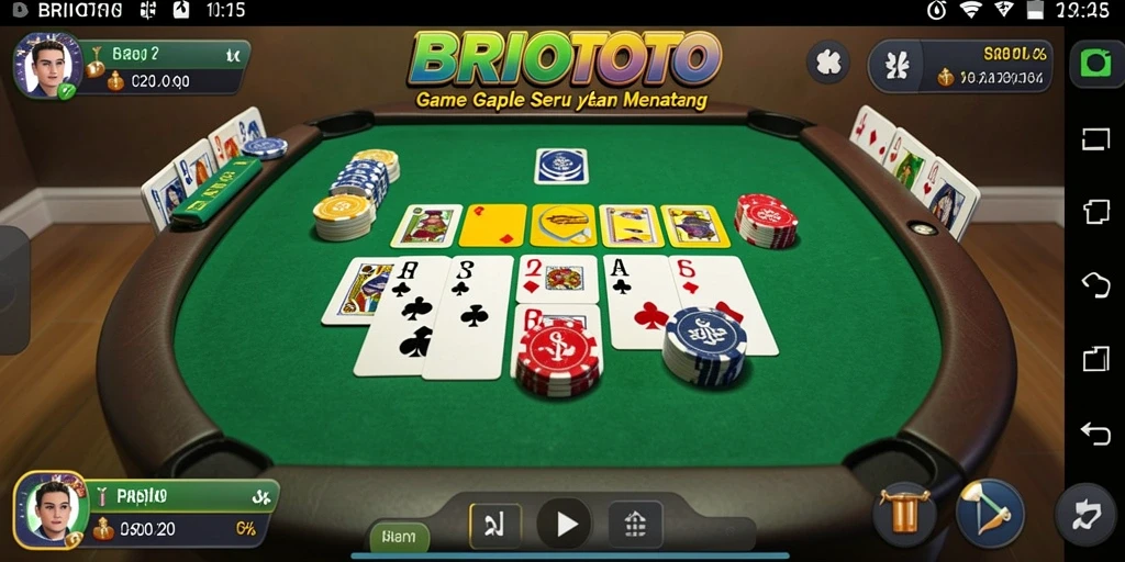 Tampilan gameplay seru saat bermain Gaple di BRIOTOTO.