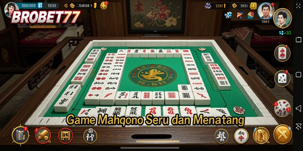 Tampilan gameplay Mahjong di BROBET77 yang menarik dan penuh warna.