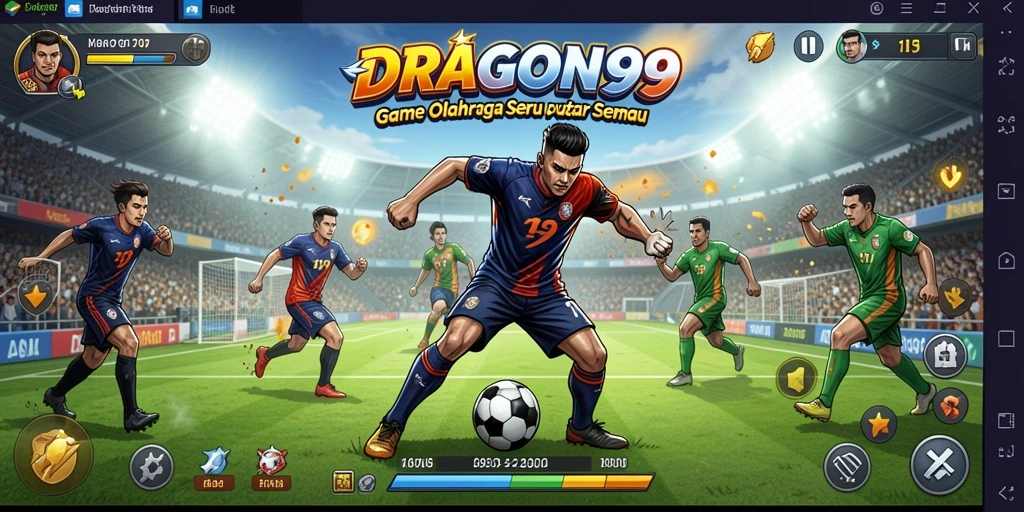 Tampilan utama DRAGON99 dengan momen seru dalam pertandingan.