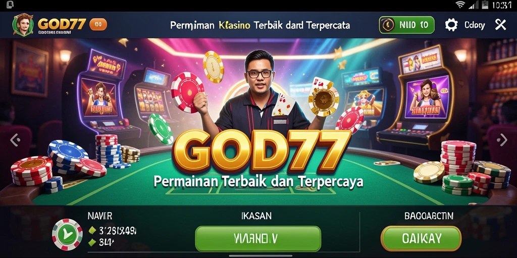 Gameplay seru di GOD77 dengan berbagai permainan Kasino.