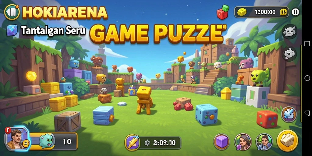 Gameplay HOKIARENA yang menantang dan seru.