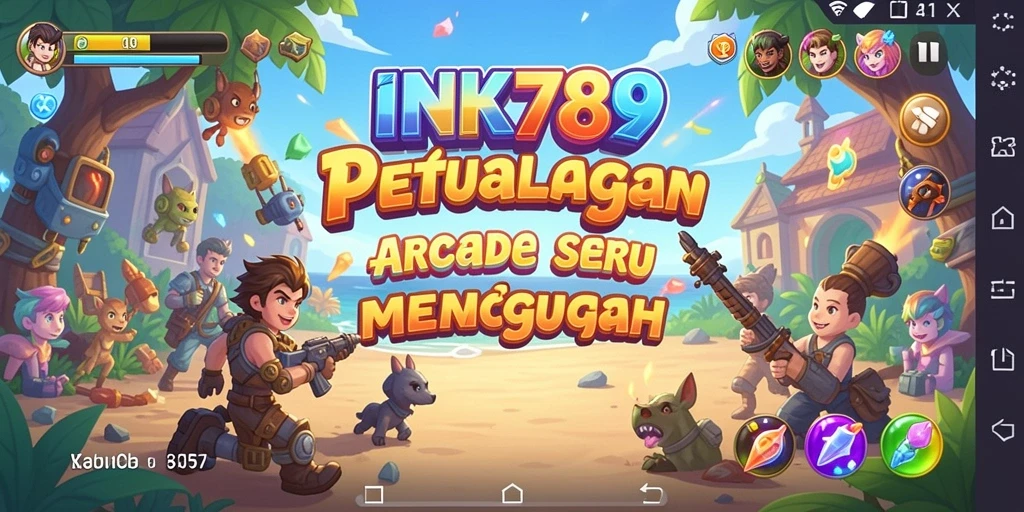 Tampilan gameplay Arcade yang seru dan penuh warna dari INK789.