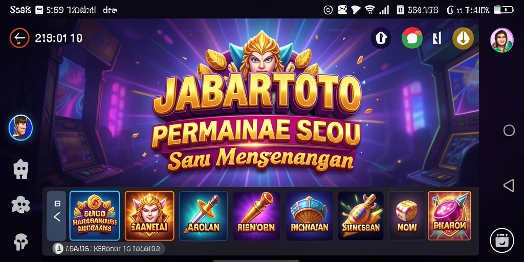 Tampak gameplay menarik dari JABARTOTO dengan berbagai tema slot.