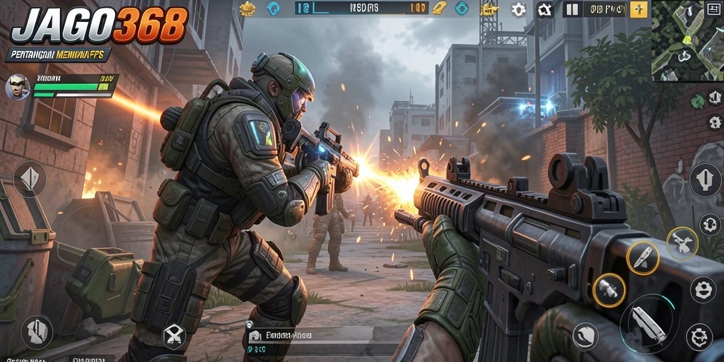 Tangkapan layar JAGO368 menampilkan aksi mendebarkan dalam pertempuran FPS.