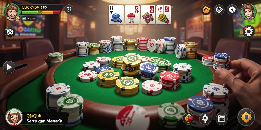 Screenshot gameplay QiuQiu menunjukkan momen menarik saat bermain.