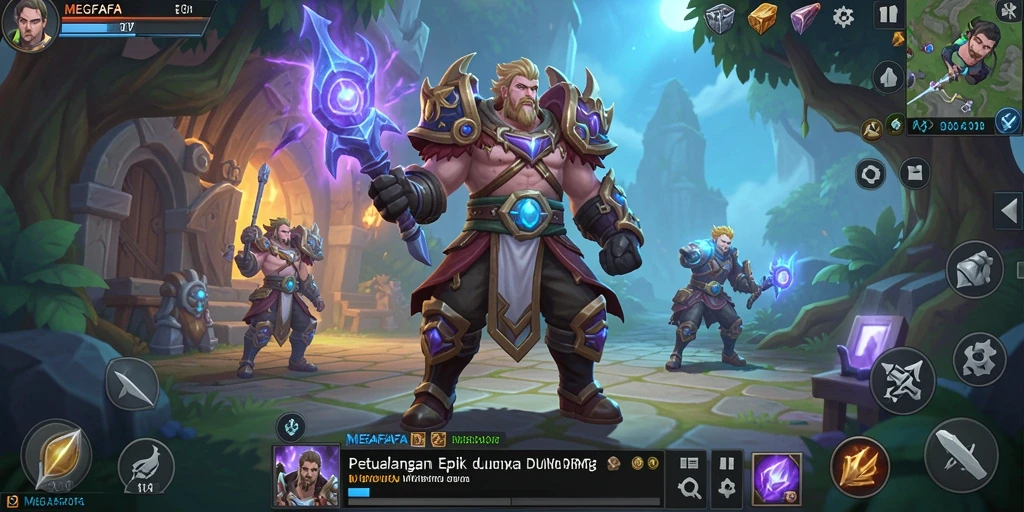 Gameplay menakjubkan dalam <strong>MEGAFAFA</strong> menunjukkan aksi seru antar pemain dan monster.