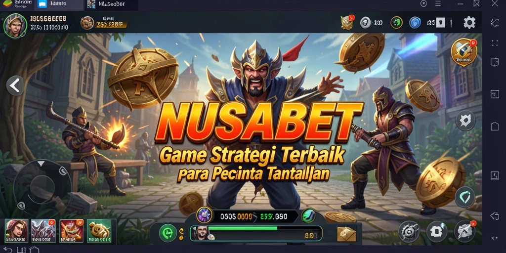 Gameplay NUSABET yang menampilkan strategi dan pertempuran seru.