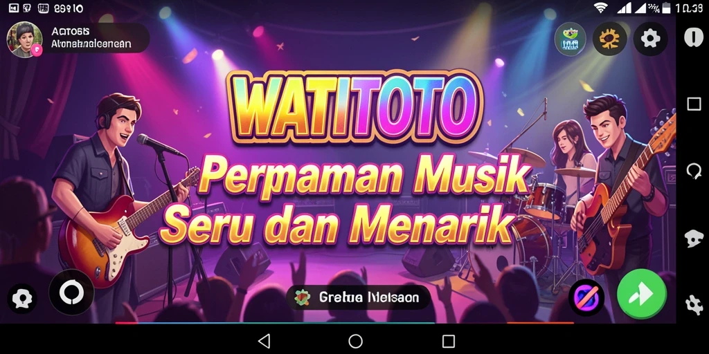 Tampilan gameplay WATITOTO dengan interaksi musik yang dinamis.