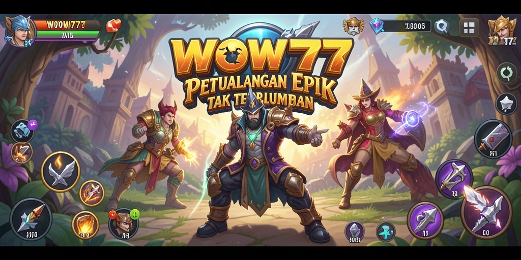 Screenshot gameplay WOW77 menunjukkan aksi seru dalam dunia petualangan.